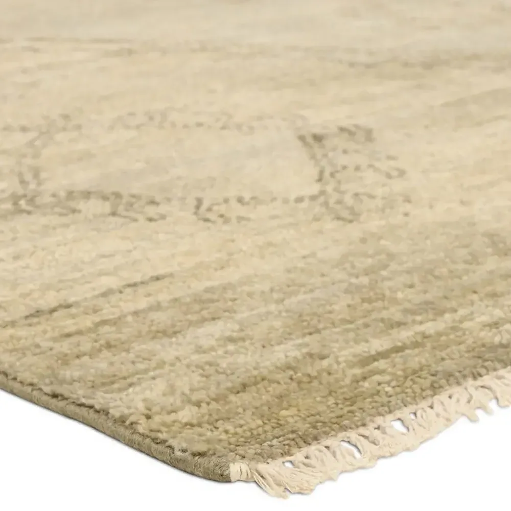 Nikita Fayola Medallion Hand Knotted Rug - Green, Wool