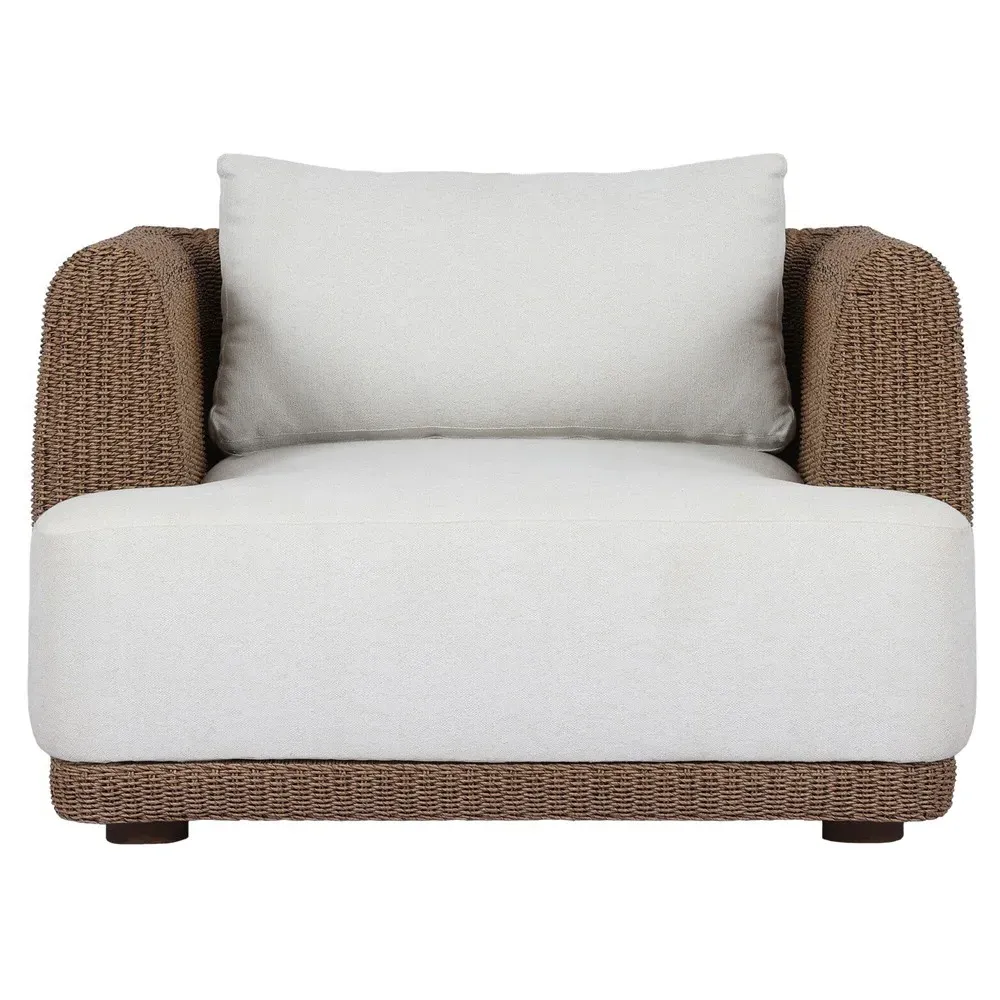 Nikka Wicker Outdoor Lounge Chair - Brown image