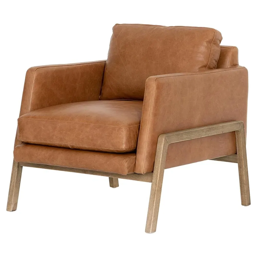 Niko Occasional Arm Chair - Brown, Parawood