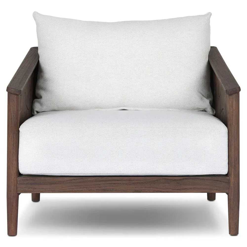 Nikolai Outdoor Lounge Arm Chair - Brown, Teak