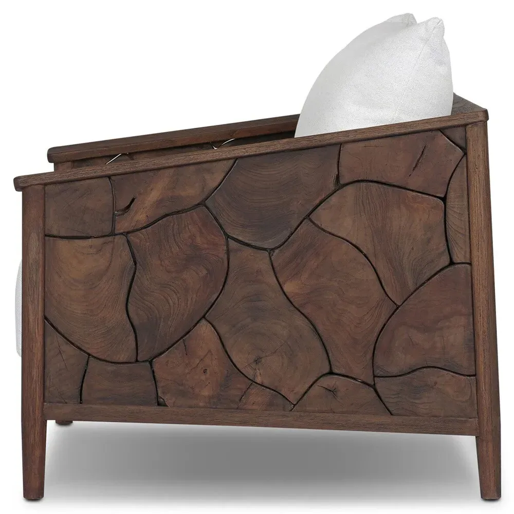 Nikolai Outdoor Lounge Arm Chair - Brown, Teak