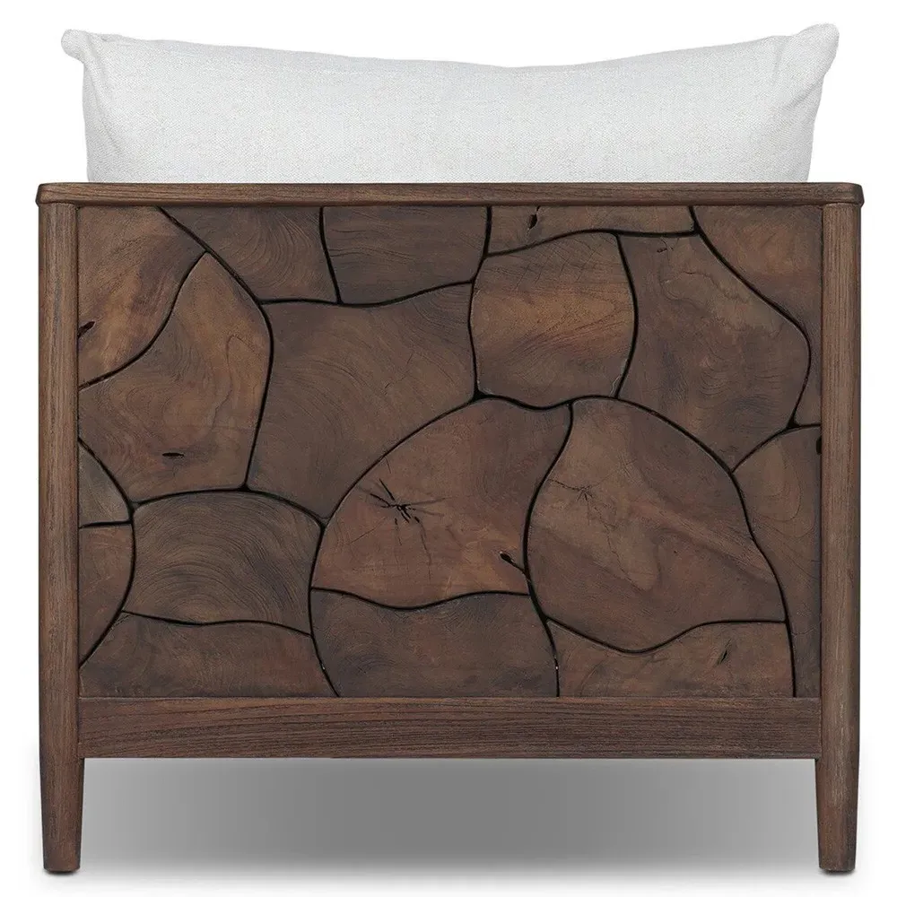 Nikolai Outdoor Lounge Arm Chair - Brown, Teak