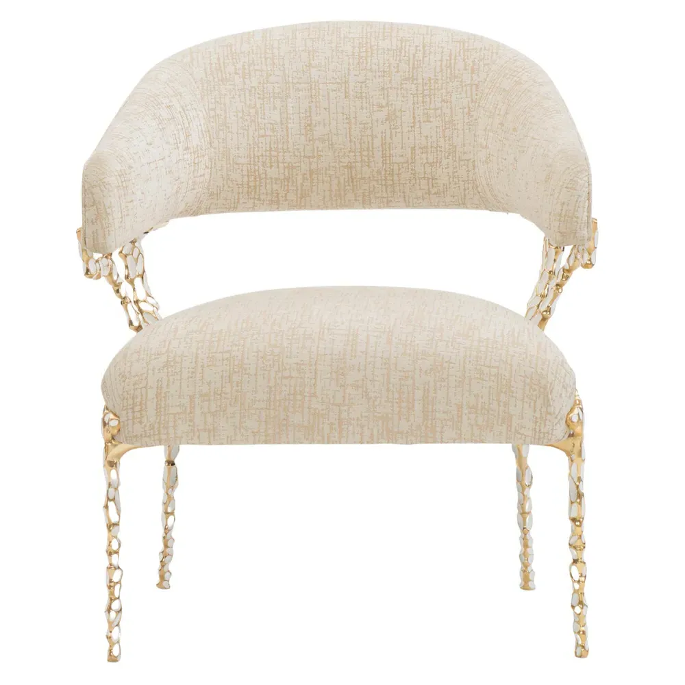 Nina Barrel Arm Chair - Beige, Performance Fabric image