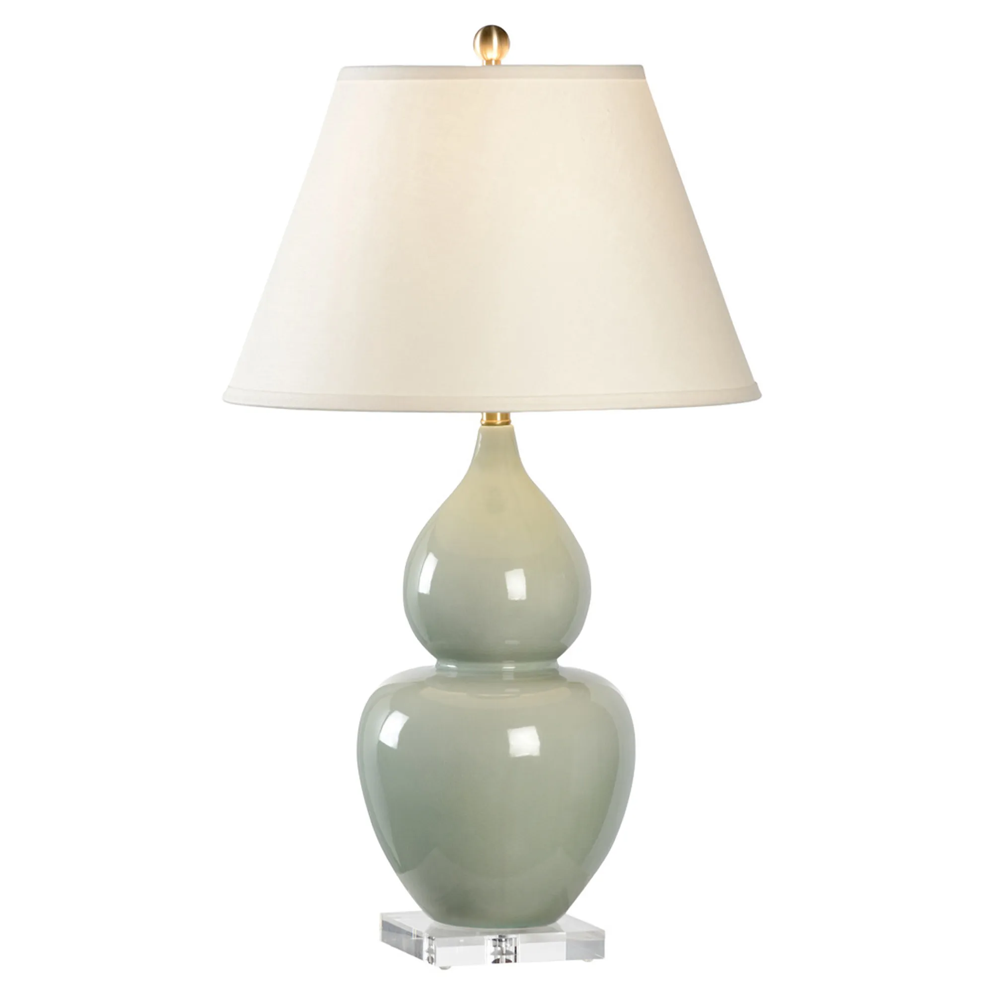 Nisha French Country Ceramic Table Lamp - Green image