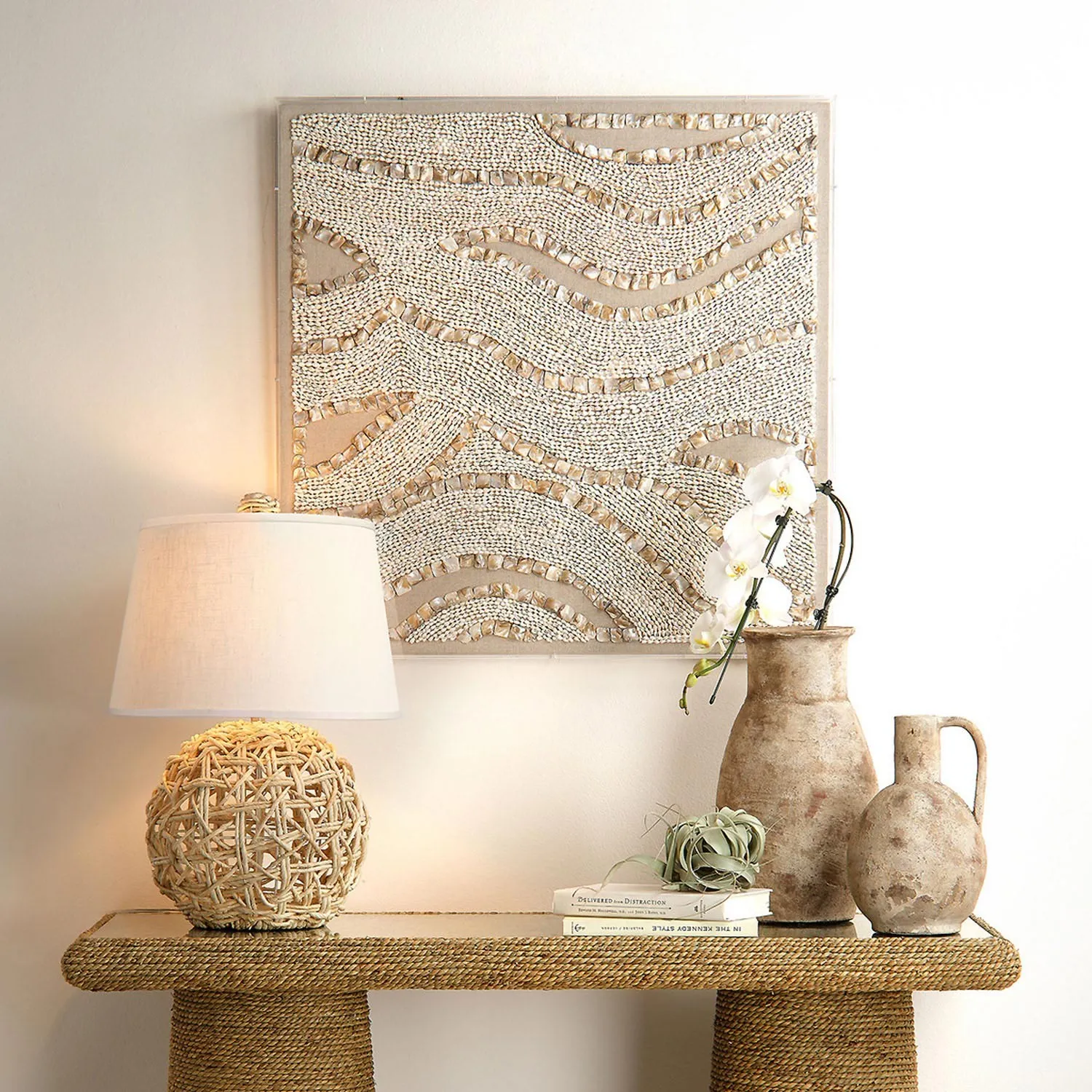 Nisha Table Lamp - Natural, Rope