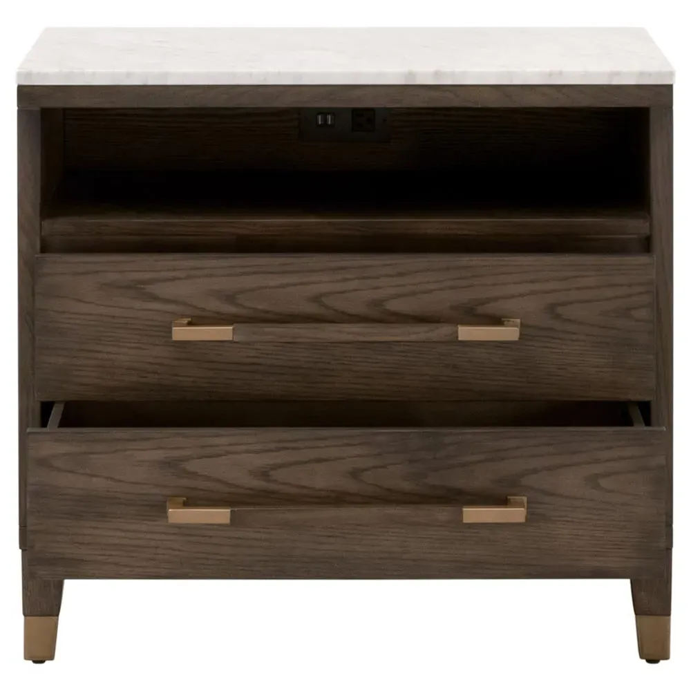 Noah Nightstand - Brown, Oak