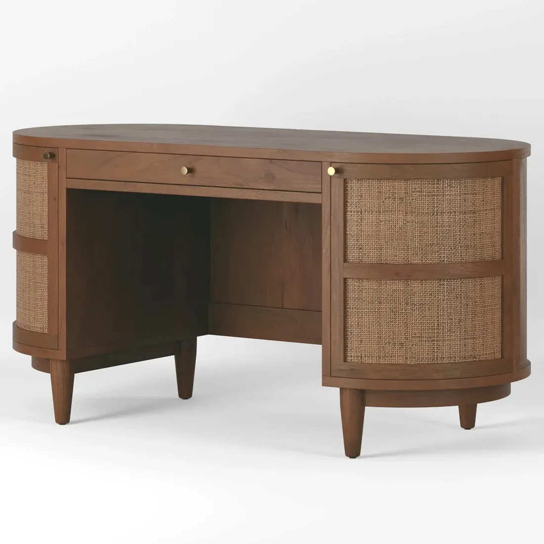 Noah Oval Desk - Brown, Acacia