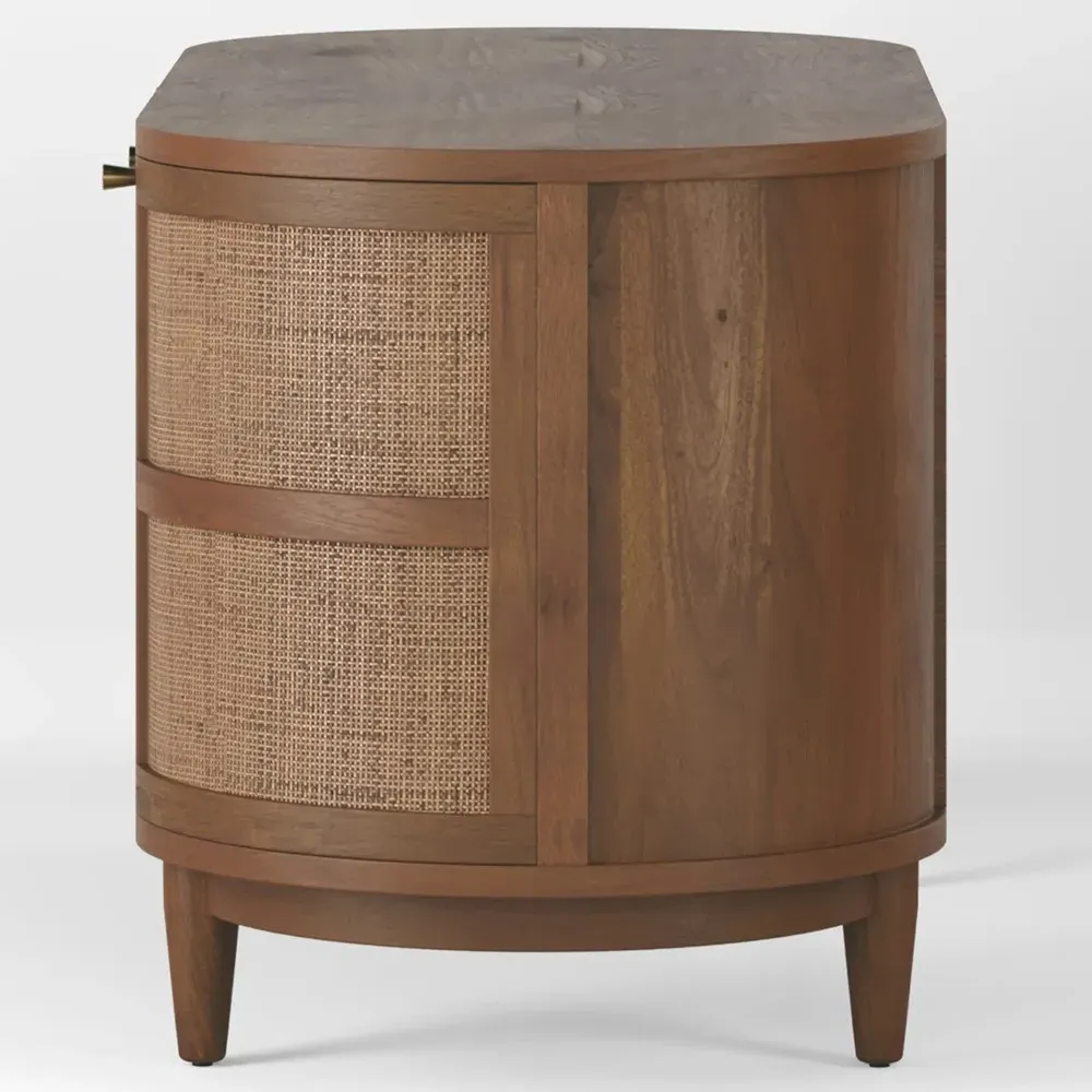 Noah Oval Desk - Brown, Acacia