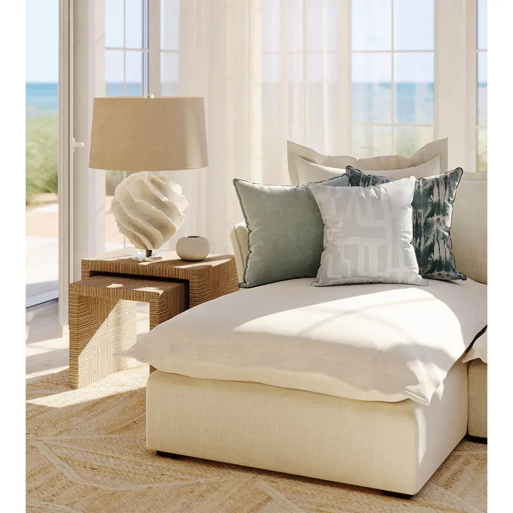 Noble Indoor Outdoor Throw Pillow - Alabaster, Acrylic