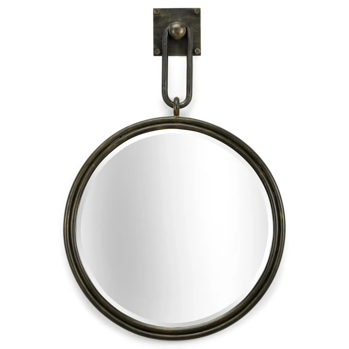 Noel Round Wall Mirror - Bronze, Iron image