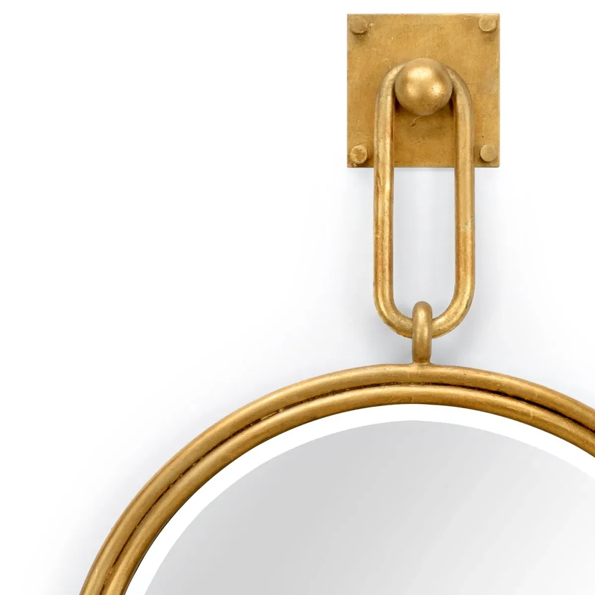 Noel Round Wall Mirror - Gold, Iron