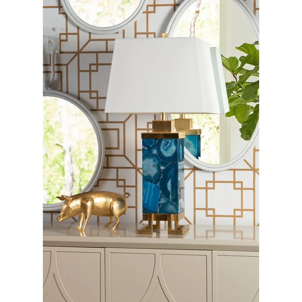 Noel Round Wall Mirror - White, Iron