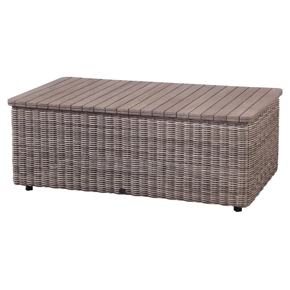 Noelani Rectangular Outdoor Coffee Table - Brown, Teak image