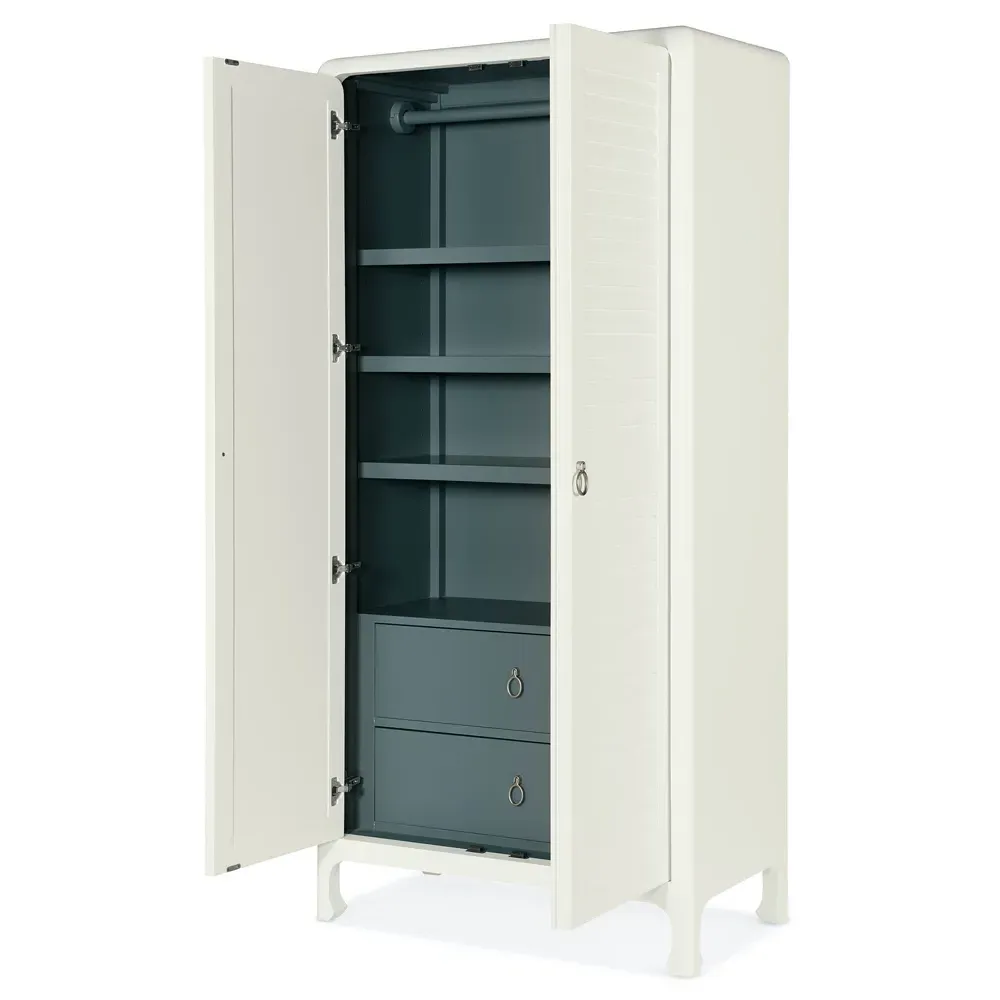 Noelle 2 Door Wardrobe - White, Maple Wood