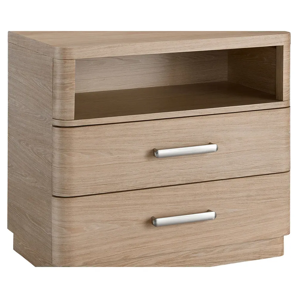 Noelle 2 Drawer Nightstand - Brown, Oak