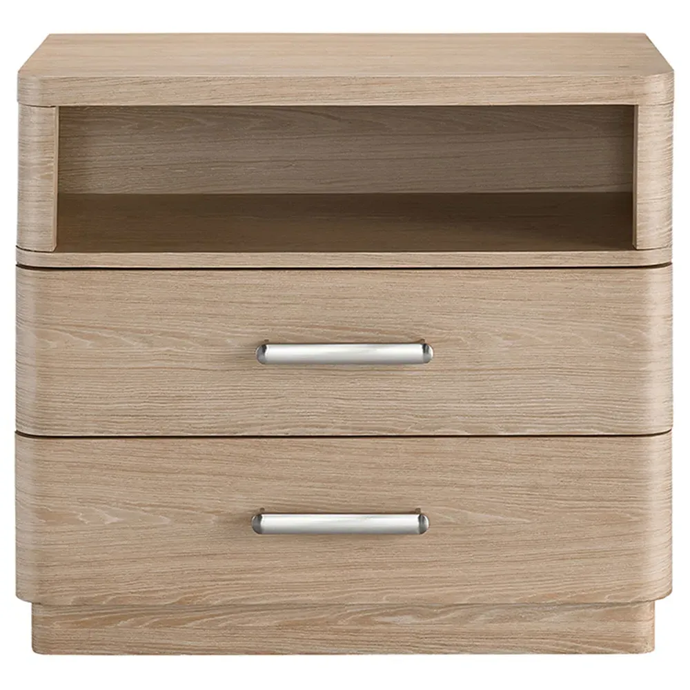 Noelle 2 Drawer Nightstand - Brown, Oak