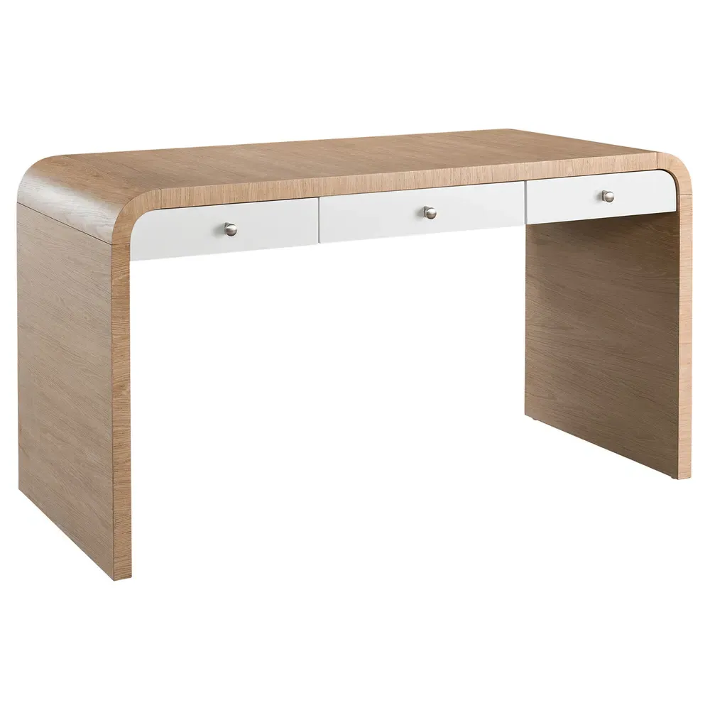 Noelle 3 Drawer Desk - Brown, Oak