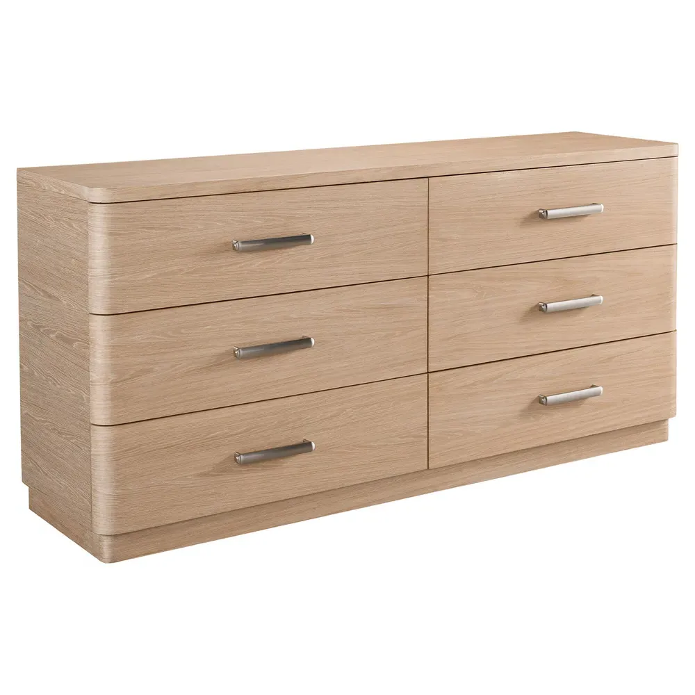 Noelle 6 Drawer Double Dresser - Brown, Oak