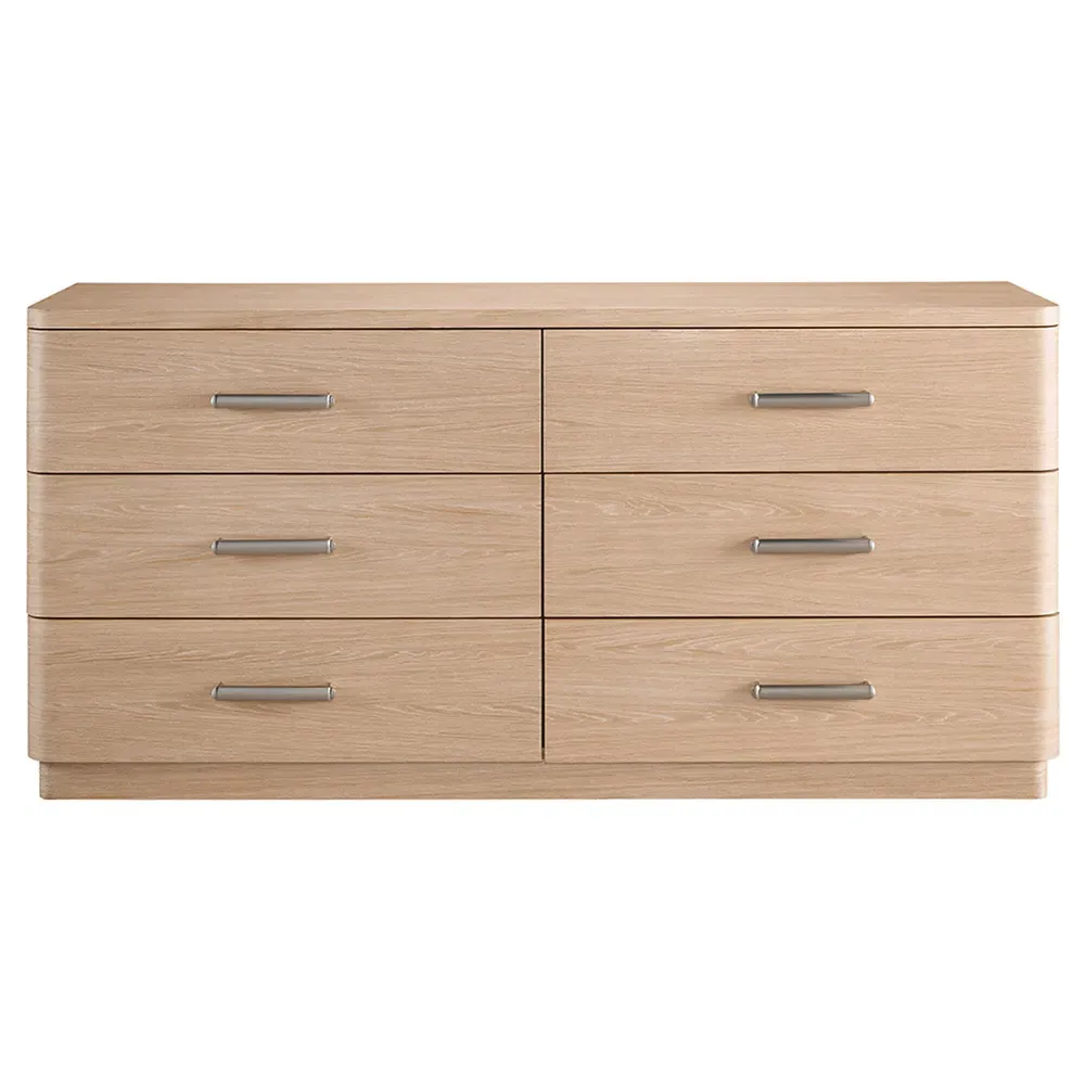 Noelle 6 Drawer Double Dresser - Brown, Oak