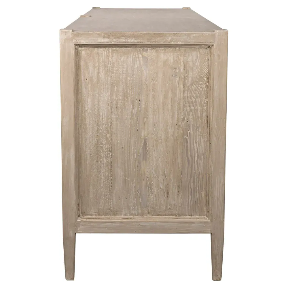 Noelle Double Dresser - Grey Washed, Reclaimed Wood