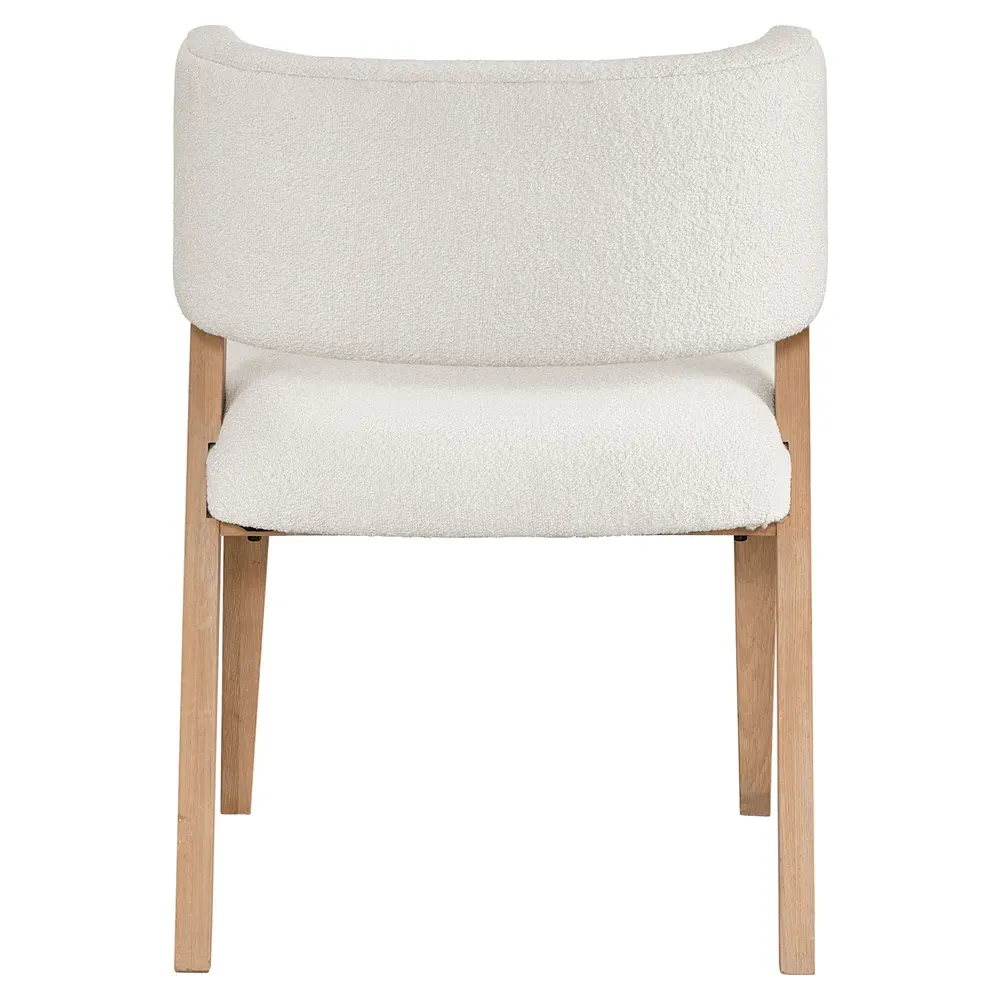 Noelle Upholstered Side Chair Set of 2 - White, Oak