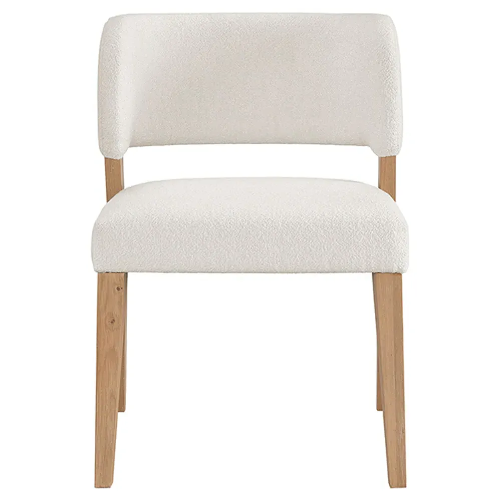 Noelle Upholstered Side Chair Set of 2 - White, Oak