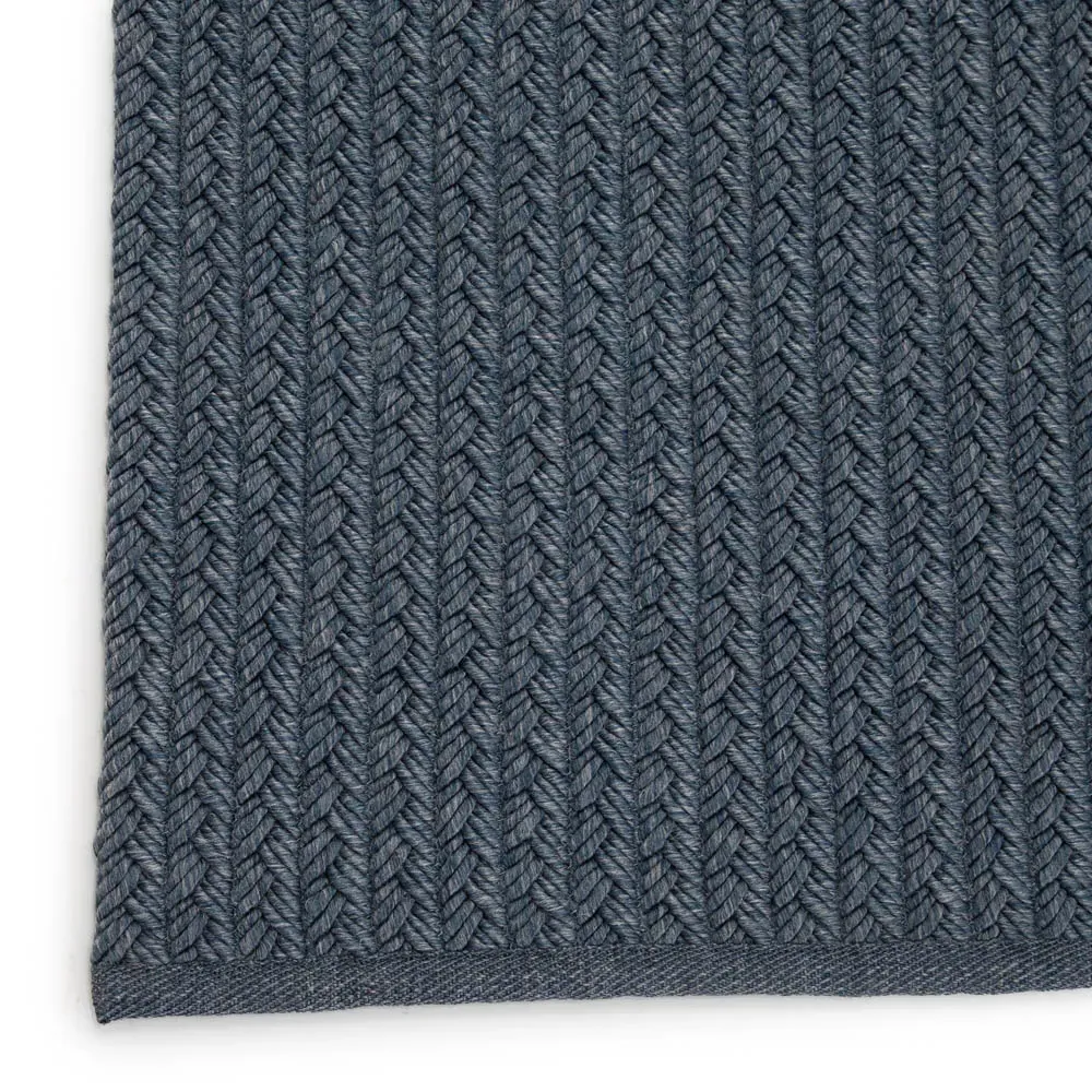 Noemi Braided Indoor Outdoor Rug - Blue, Polypropylene
