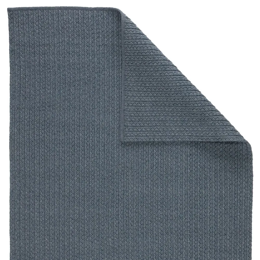 Noemi Braided Indoor Outdoor Rug Sample - Blue, Polypropylene
