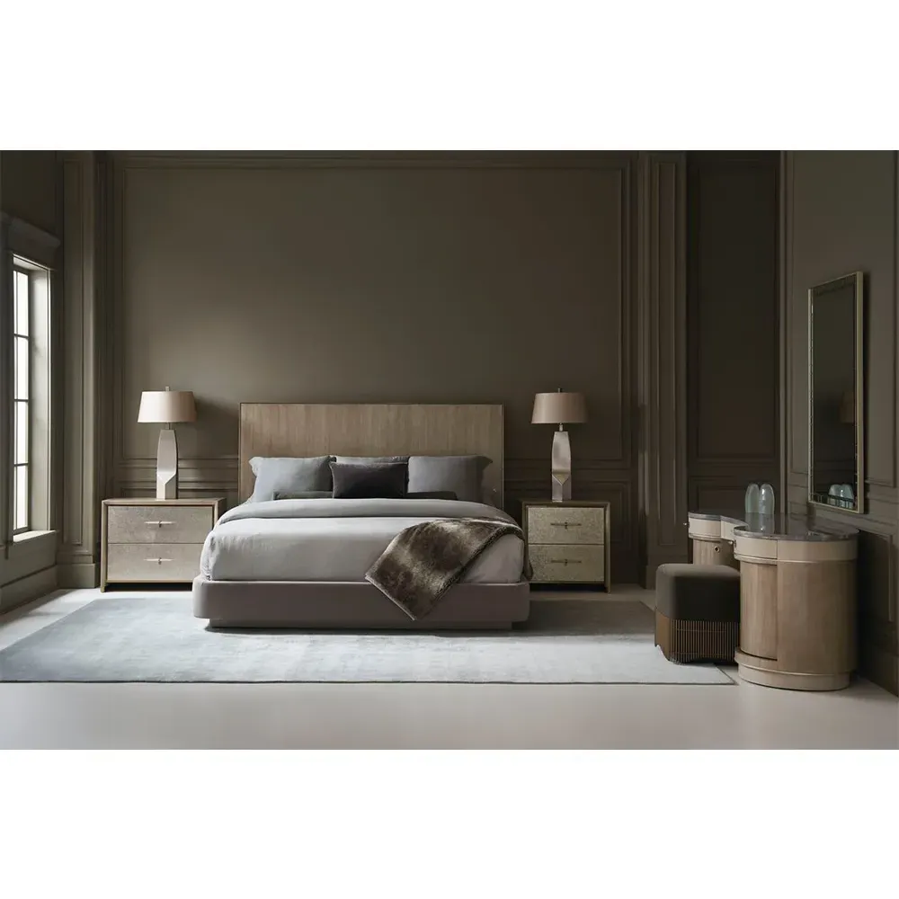 Noemi Square Ottoman - Green, Mohair