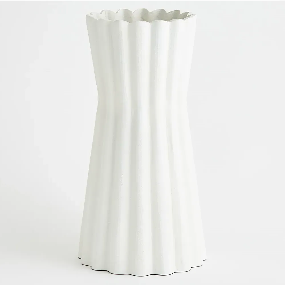 Nolan Aluminum Vase - White
