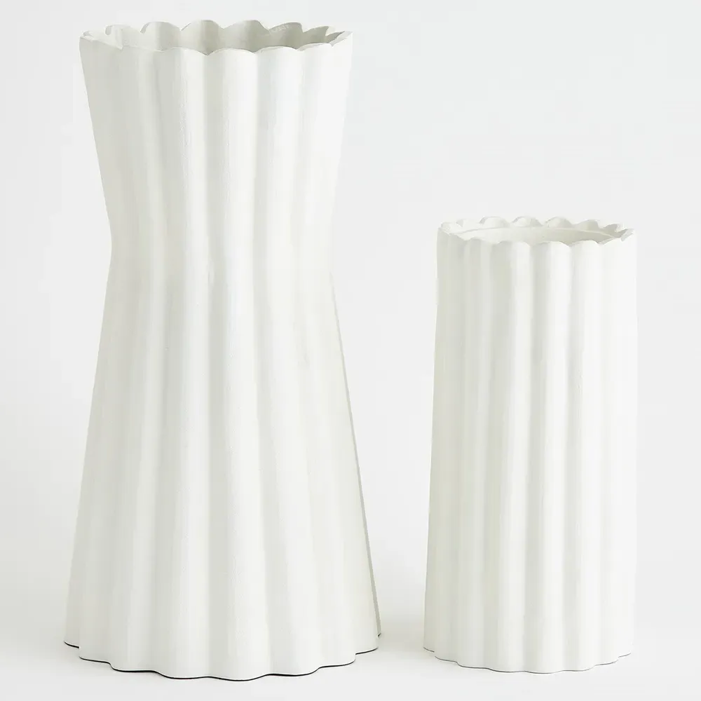 Nolan Aluminum Vase - White