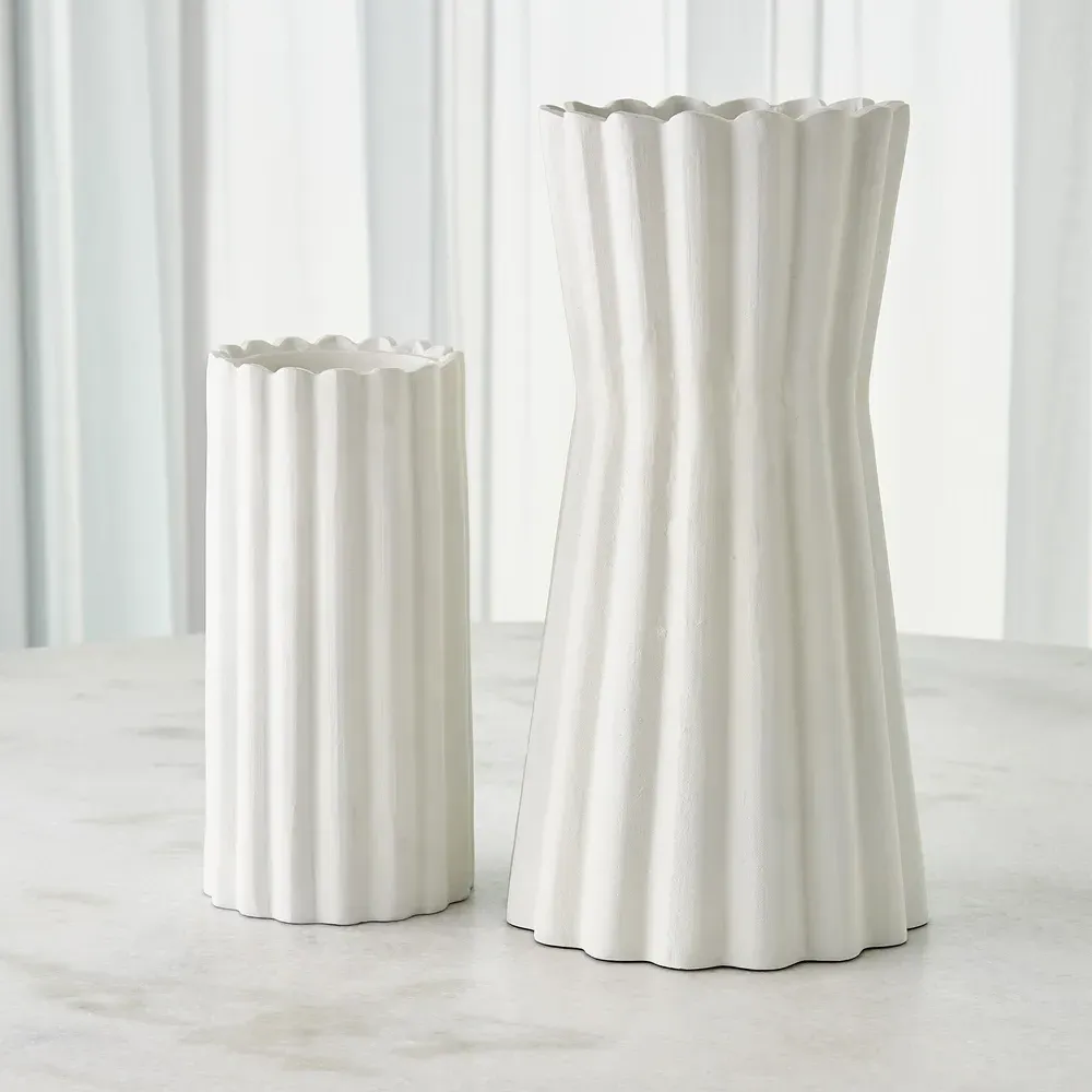 Nolan Aluminum Vase - White