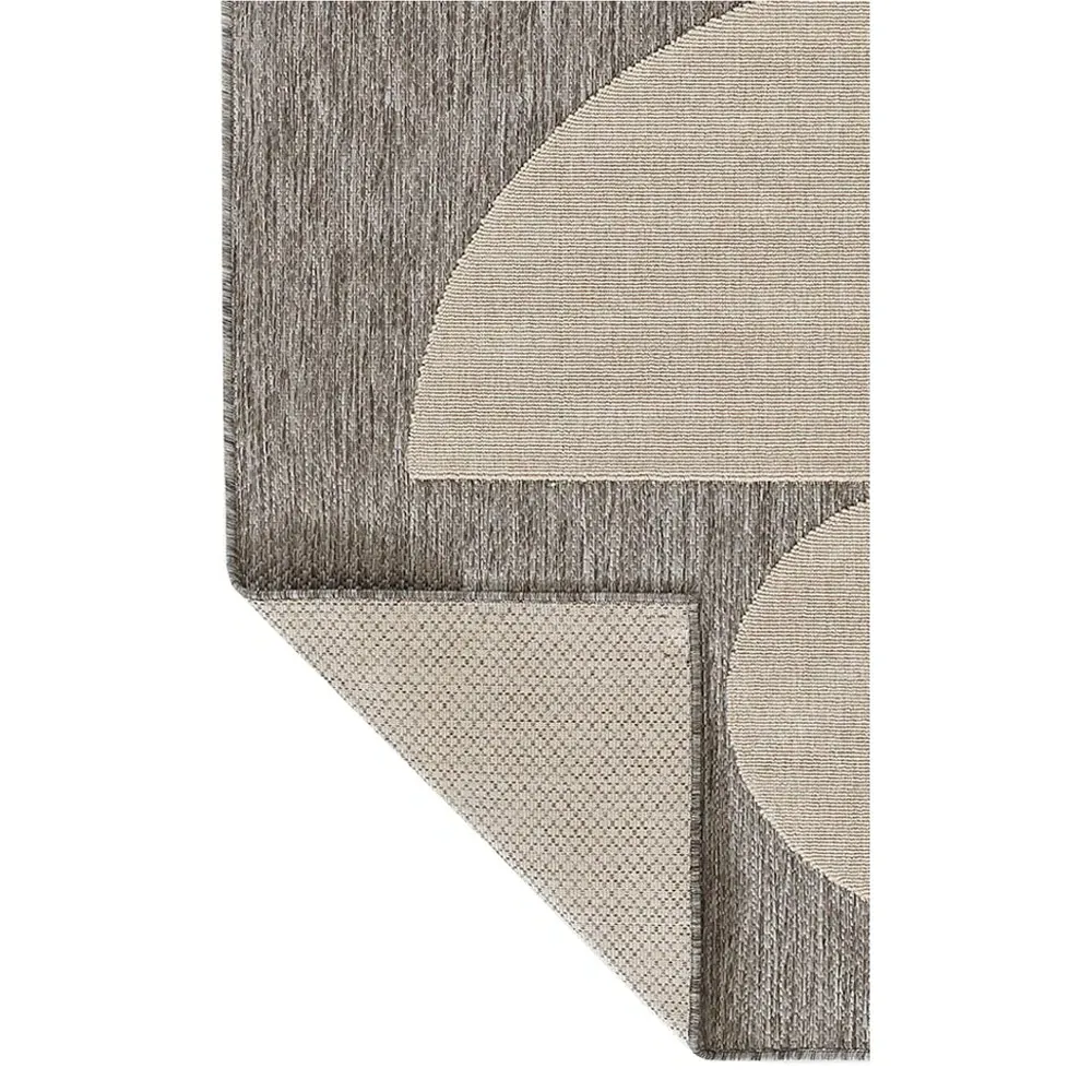 Nolan Geometric Patterned Indoor Outdoor Rug - Grey, Polypropylene