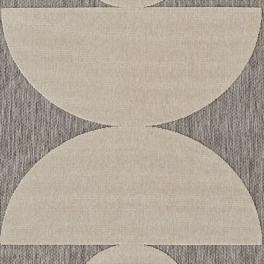 Nolan Geometric Patterned Indoor Outdoor Rug - Grey, Polypropylene