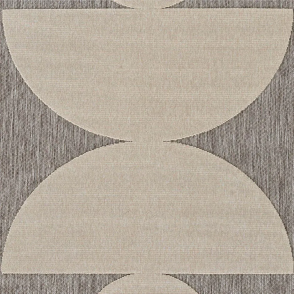 Nolan Geometric Patterned Indoor Outdoor Rug - Grey, Polypropylene