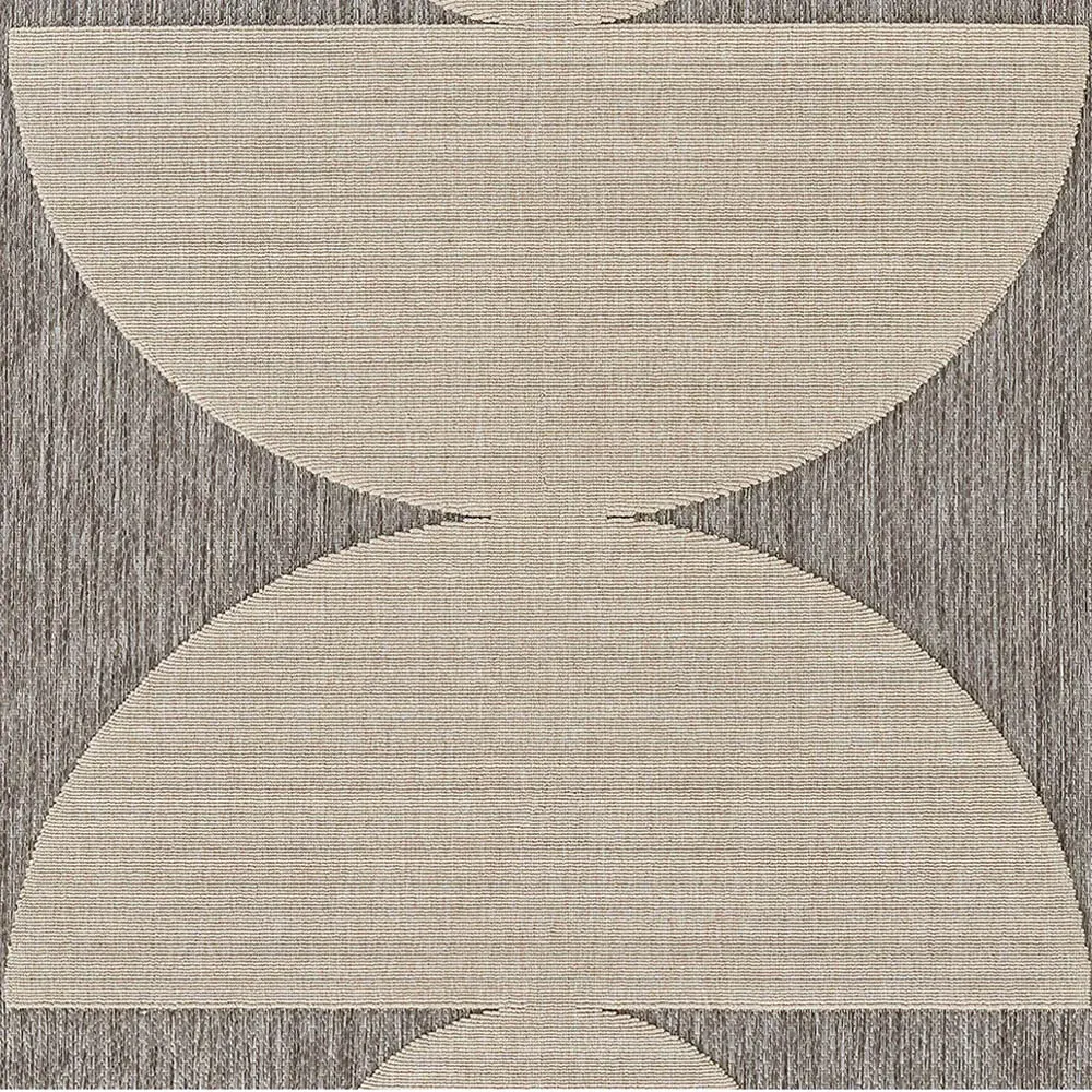Nolan Geometric Patterned Indoor Outdoor Rug - Grey, Polypropylene