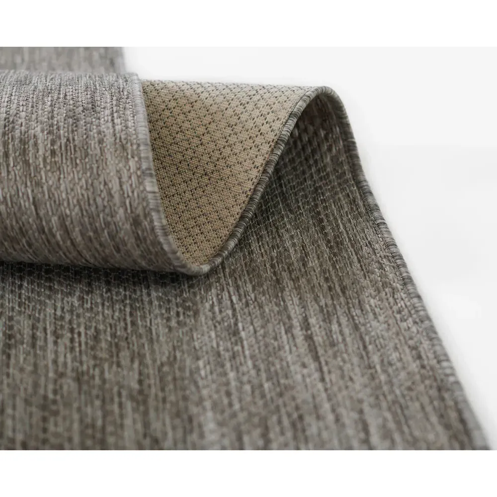 Nolan Geometric Patterned Runner Rug - Grey, Polypropylene