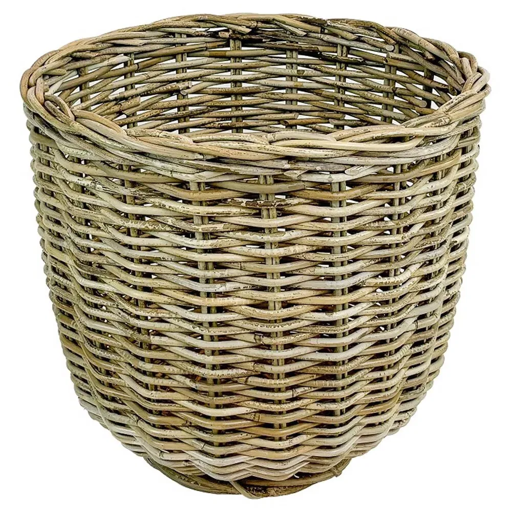 Nolan Round Floor Basket Set of 3 - Grey, Rattan