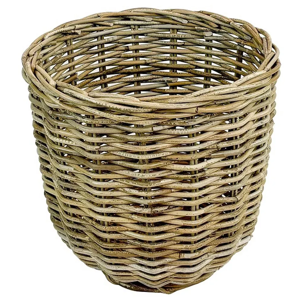 Nolan Round Floor Basket Set of 3 - Grey, Rattan