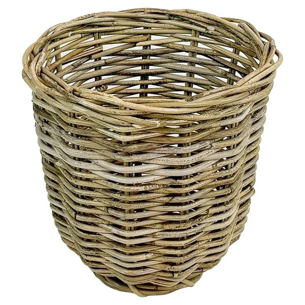 Nolan Round Floor Basket Set of 3 - Grey, Rattan