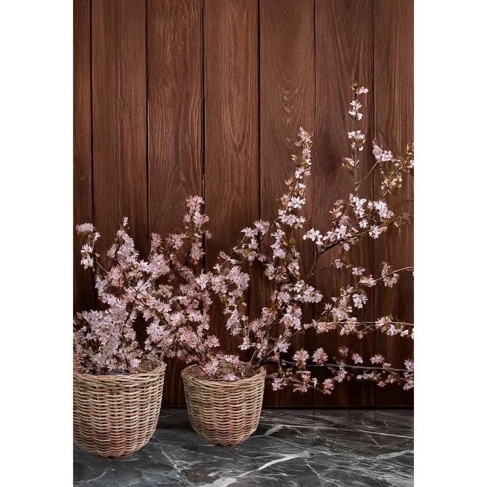 Nolan Round Floor Basket Set of 3 - Grey, Rattan