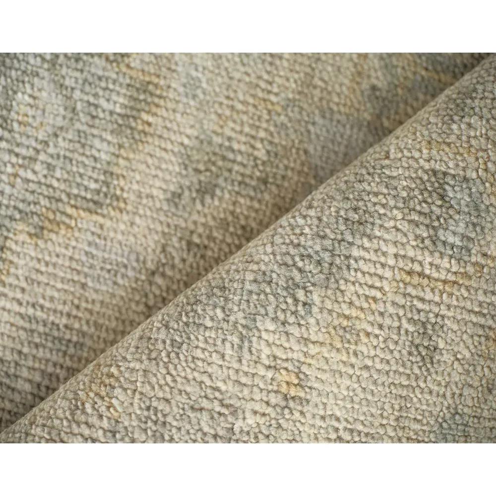 Nolan Sample Oushak Patterned Hand Knotted Rug - Cream, Wool