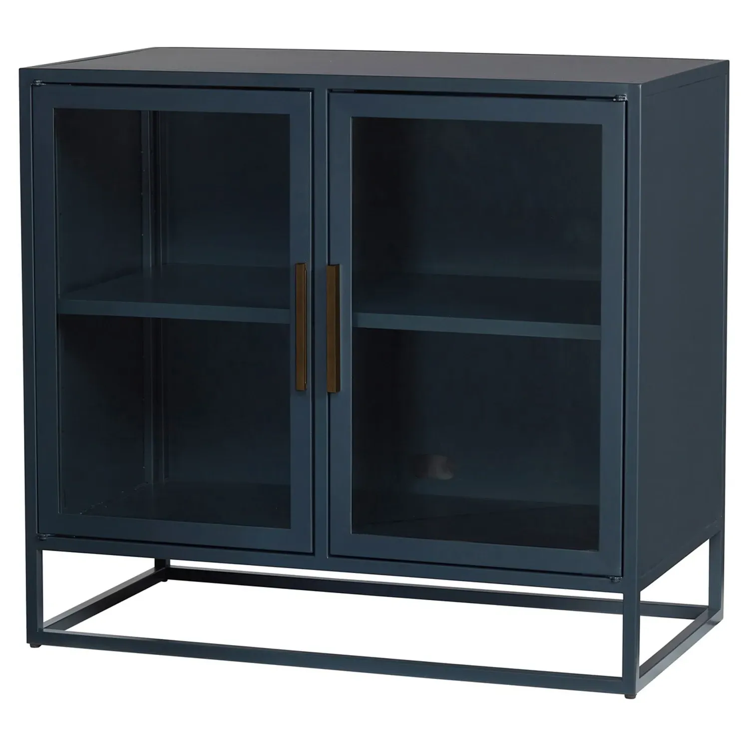 Noor Sideboard with Glass Doors - Blue, Metal