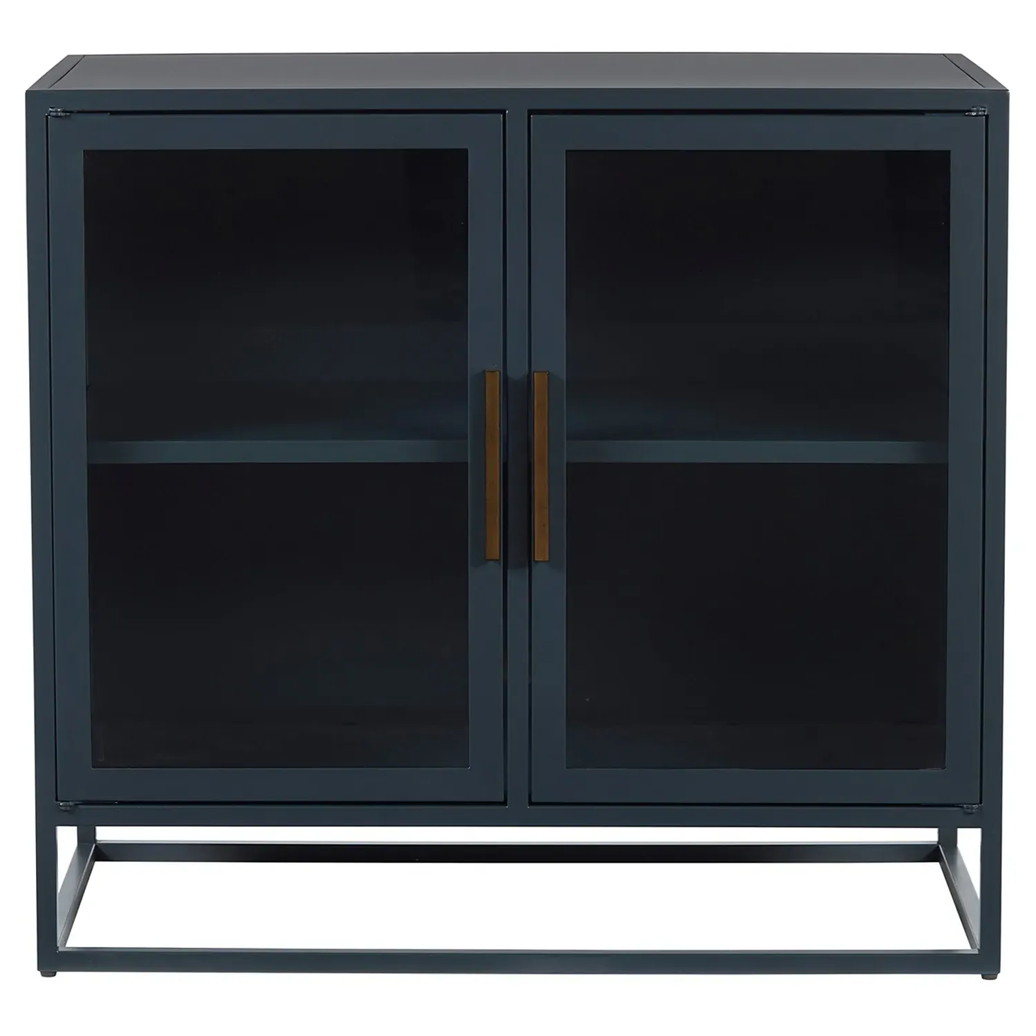 Noor Sideboard with Glass Doors - Blue, Metal image