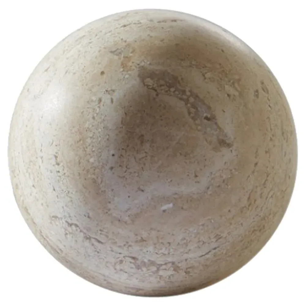 Noor Travertine 4" Decorative Sphere - Beige image