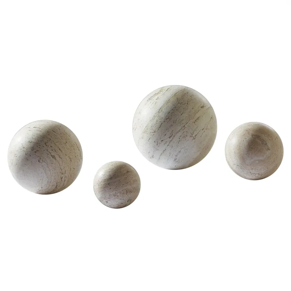 Noor Travertine 5" Decorative Sphere - Beige