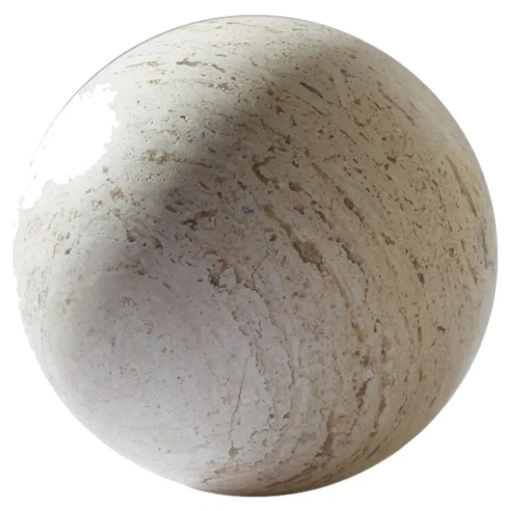 Noor Travertine 5" Decorative Sphere - Beige