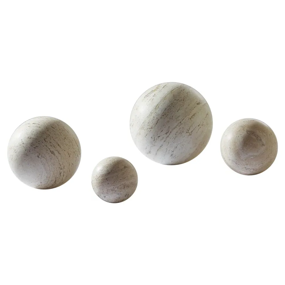 Noor Travertine 6" Decorative Sphere - Beige