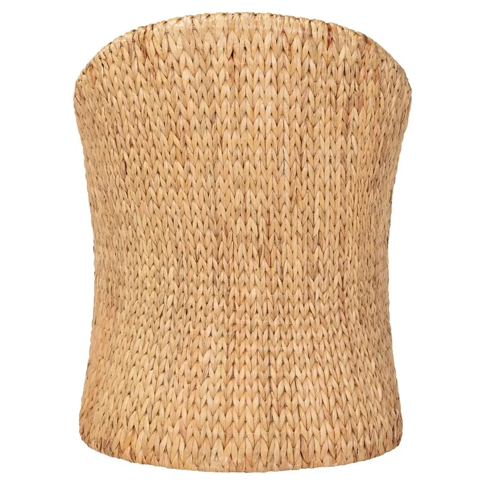 Nora Dining Arm Chair - Beige, Water Hyacinth