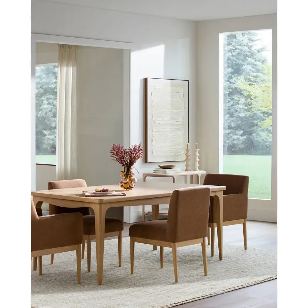 Nora Rectangular Extendable Dining Table - Brown, Oak